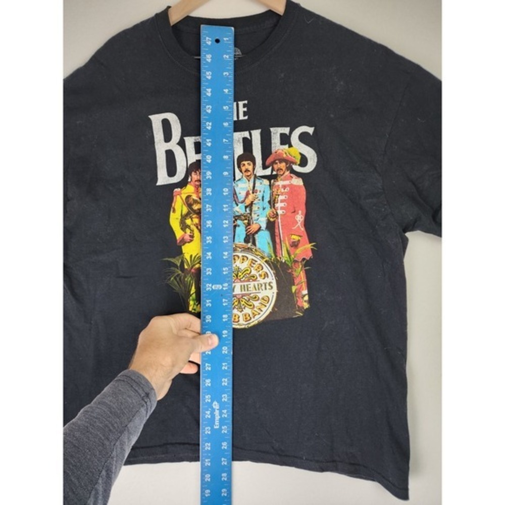 Beetles Shirt Large Mens Sgt Peppers Black - Picture 4 of 12